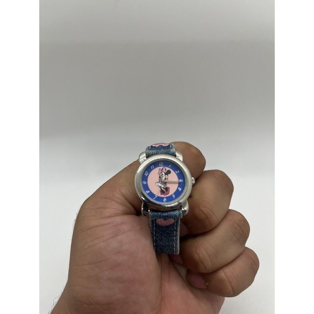 Minnie Mouse Watch, Denim Band, Vintage Disney Keepsake